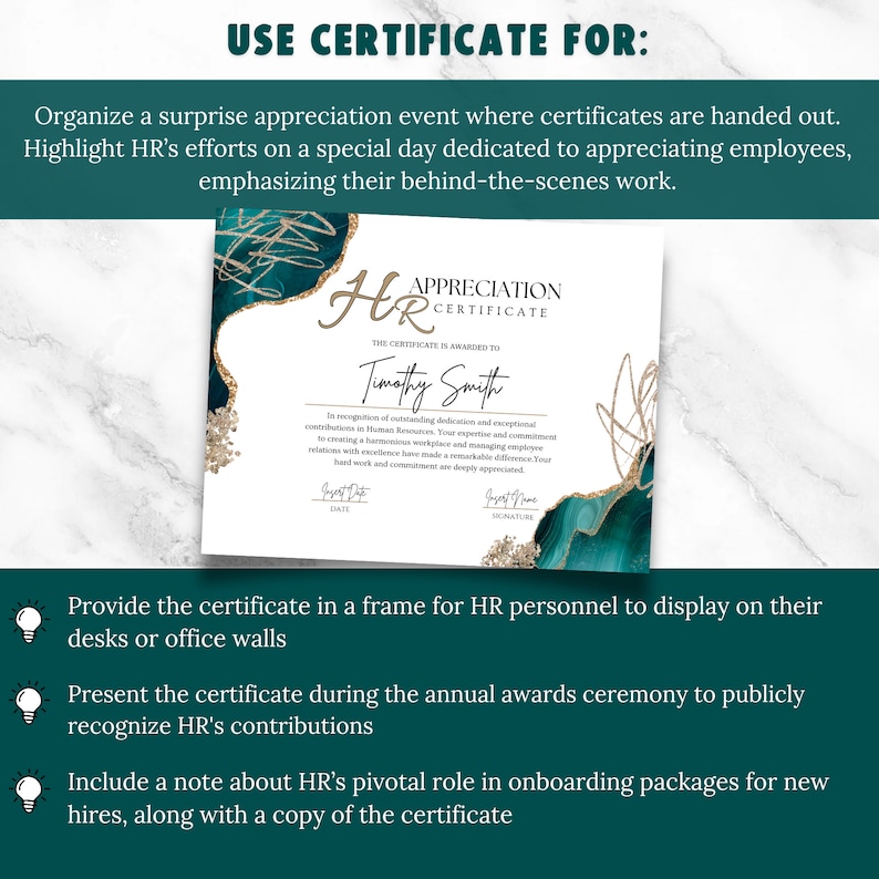 HR Template Hr Appreciation Award Funny Hr Office Decor Human Resources Gifts Certificate of Achievement Hr Manager Gifts Corporate Hr Hero
Human Resources Gift Ideas Editable Certificate of Appreciation Gold and Turquoise Bonus Ready to Print Award