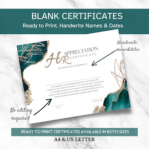 HR Template Hr Appreciation Award Funny Hr Office Decor Human Resources Gifts Certificate of Achievement Hr Manager Gifts Corporate Hr Hero
Human Resources Gift Ideas Editable Certificate of Appreciation Gold and Turquoise Bonus Ready to Print Award