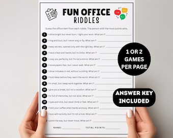 Employee Appreciation Riddle Game Office Team Building Game Work Icebreaker Activity Printable Office Game for HR Events Fun Employees Staff