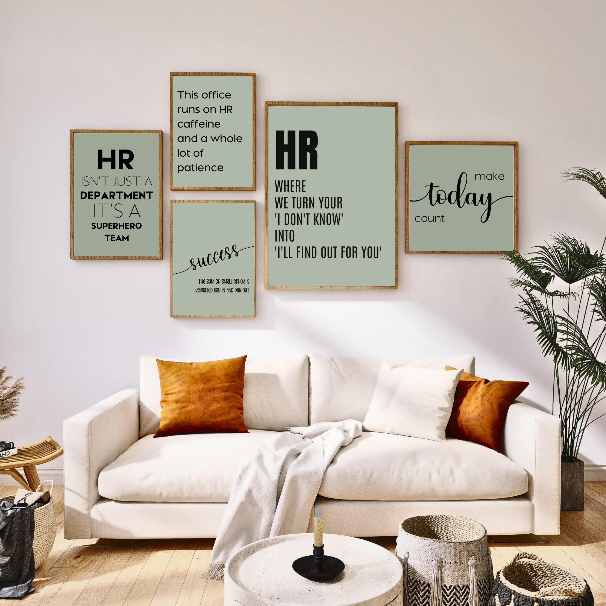 Human Resources Art Funny Office Decor Team Set Cubicle Decor for Women
