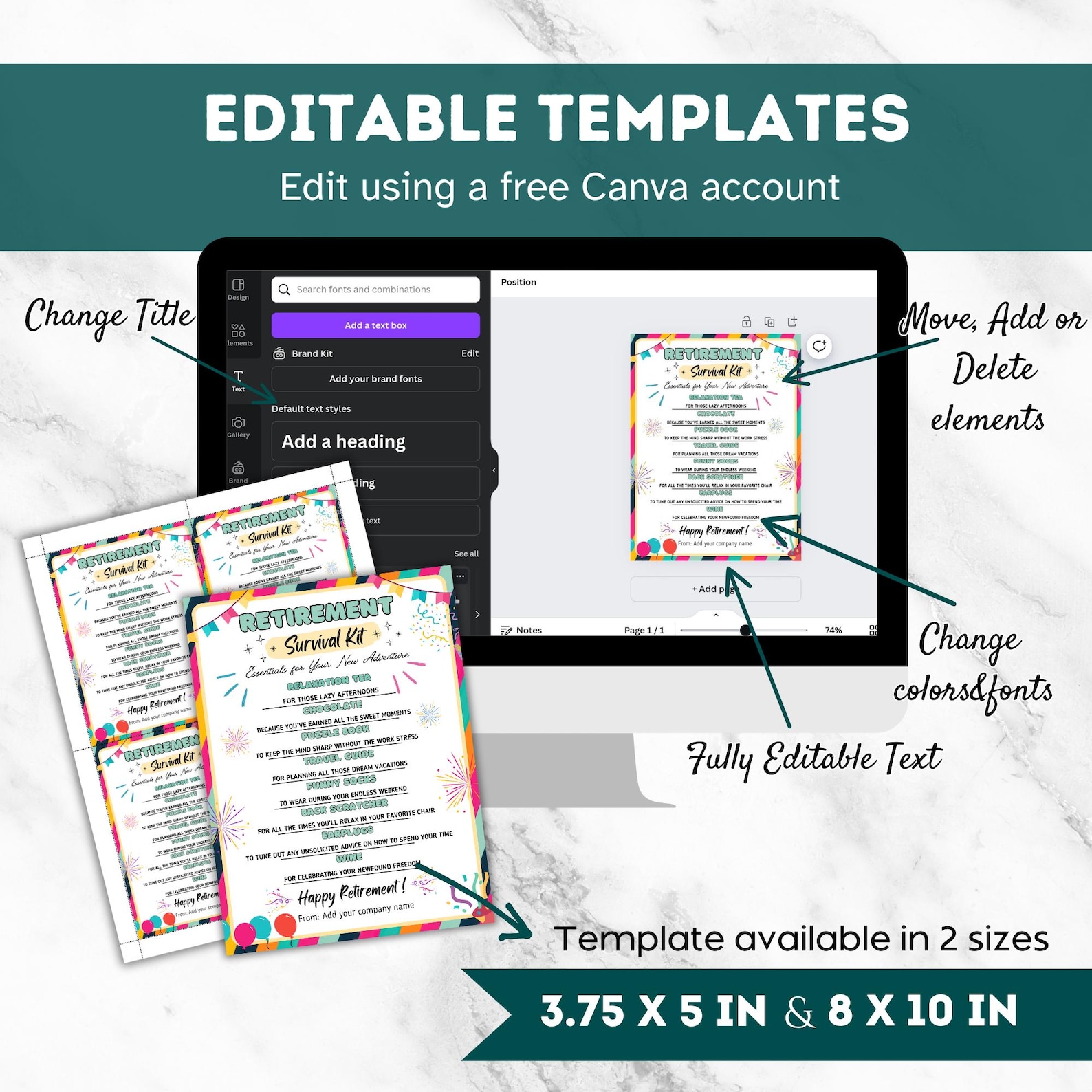 Retirement Survival Kit Retirement Survival Kit Printable