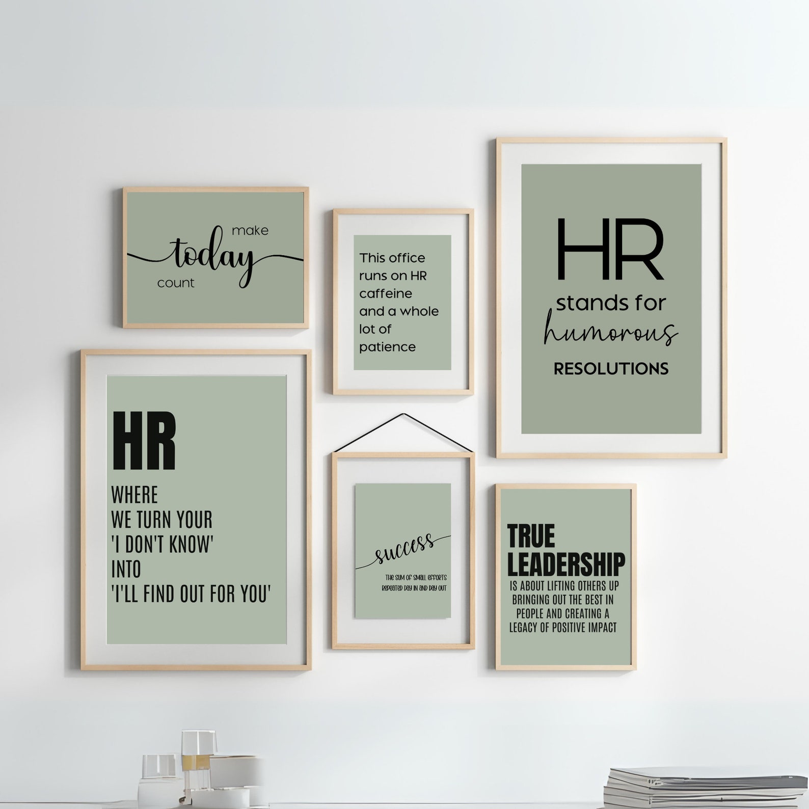 Human Resources Art Funny Office Decor Team Set Cubicle Decor for Women