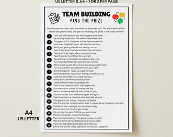 Team Pass den Preis Druckbares Spiel Geschenk Austausch Team Building Spiele Für Arbeit Happy Hour Büro Party Personal Pass das Geschenk Spiel Links Rechts