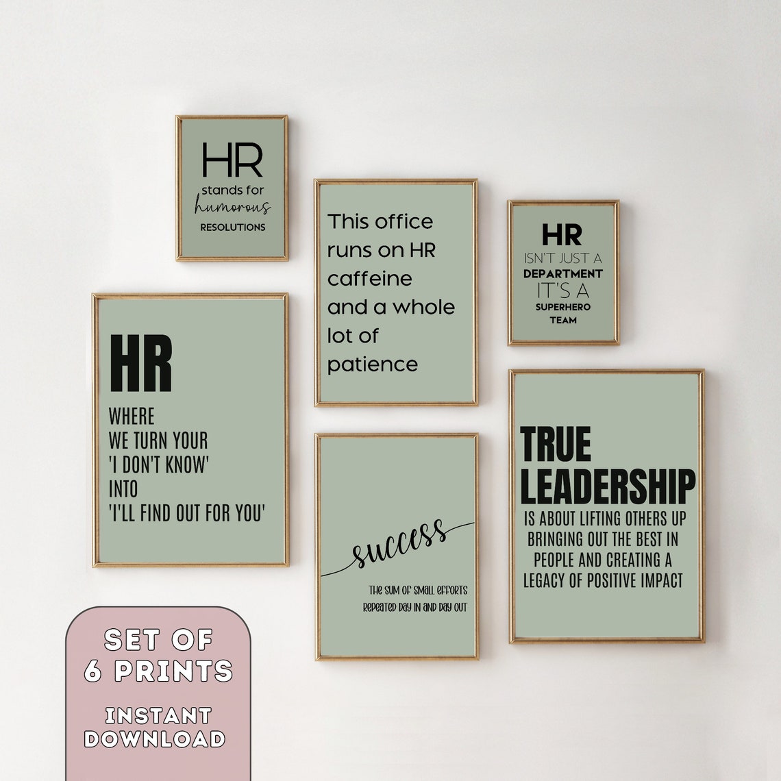 Human Resources Art Funny Office Decor Team Set Cubicle Decor for Women ...