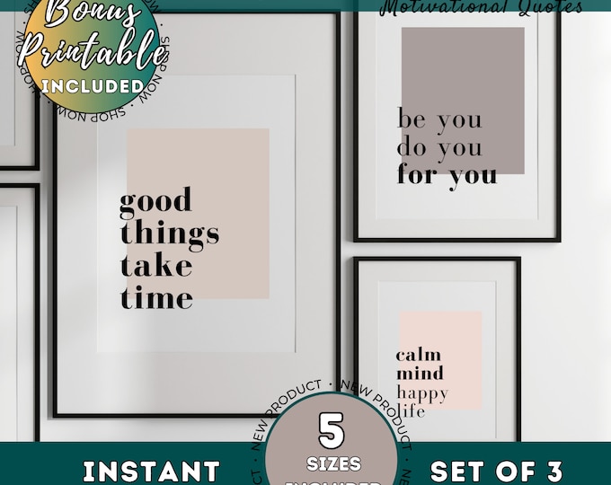 Workplace Positivity Quote Bundle, Printable Inspirational Quotes for ...