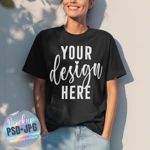 Black C1717 Mockup, Comfort Colors C1717, PSD smart object, T-shirt Mockup, Summer Mockup, Comfort Colors Black Shirt Mockup, Mock-up