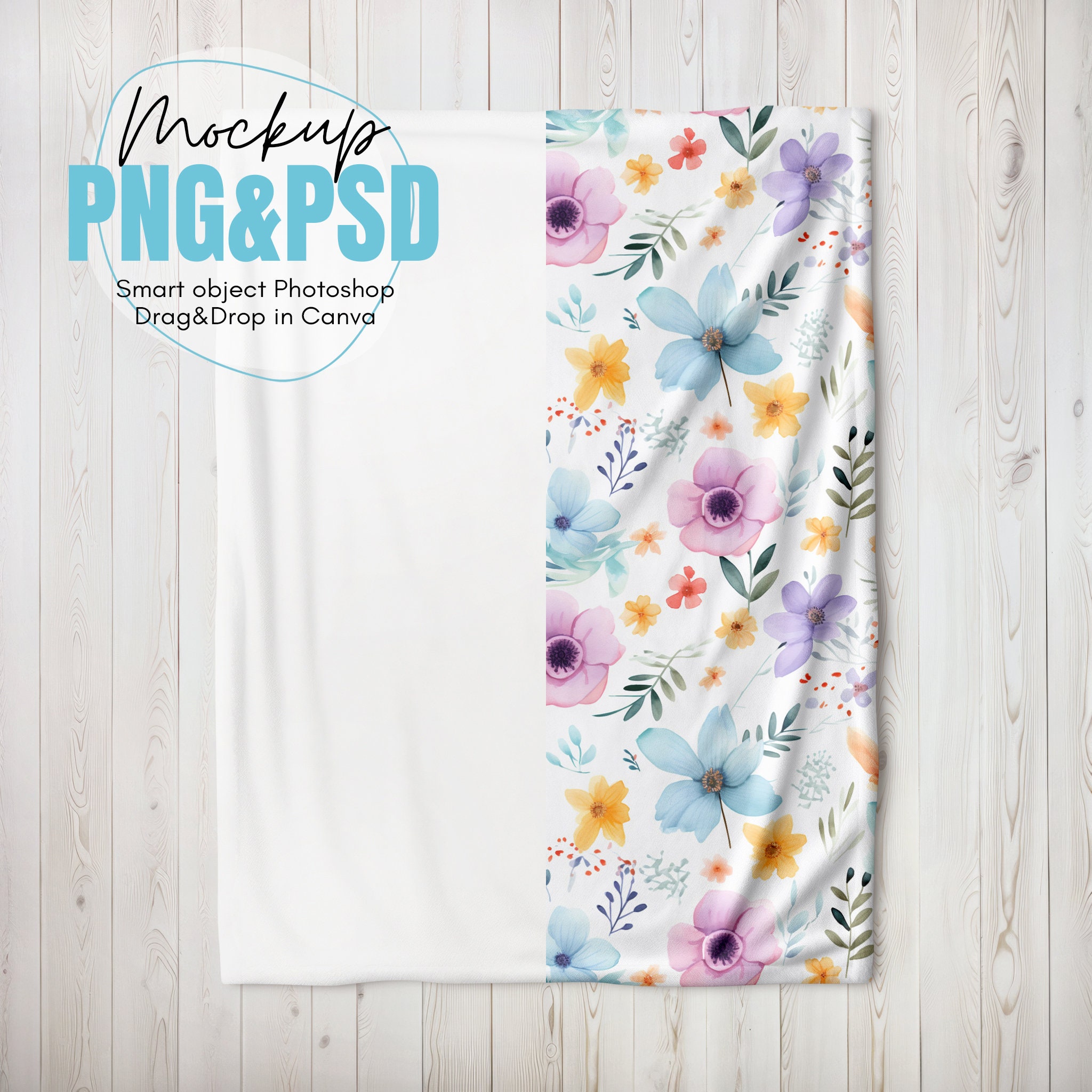 Blanket Mockup, Canva Drag & Drop, PNG, PSD smart object, Transparent Blank Mock up, Velveteen Plush Minky Fleece Blanket, Blanket Mock-up