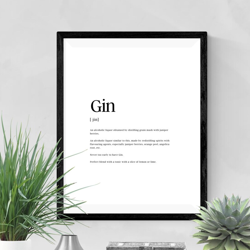 Gin Definition Etsy UK