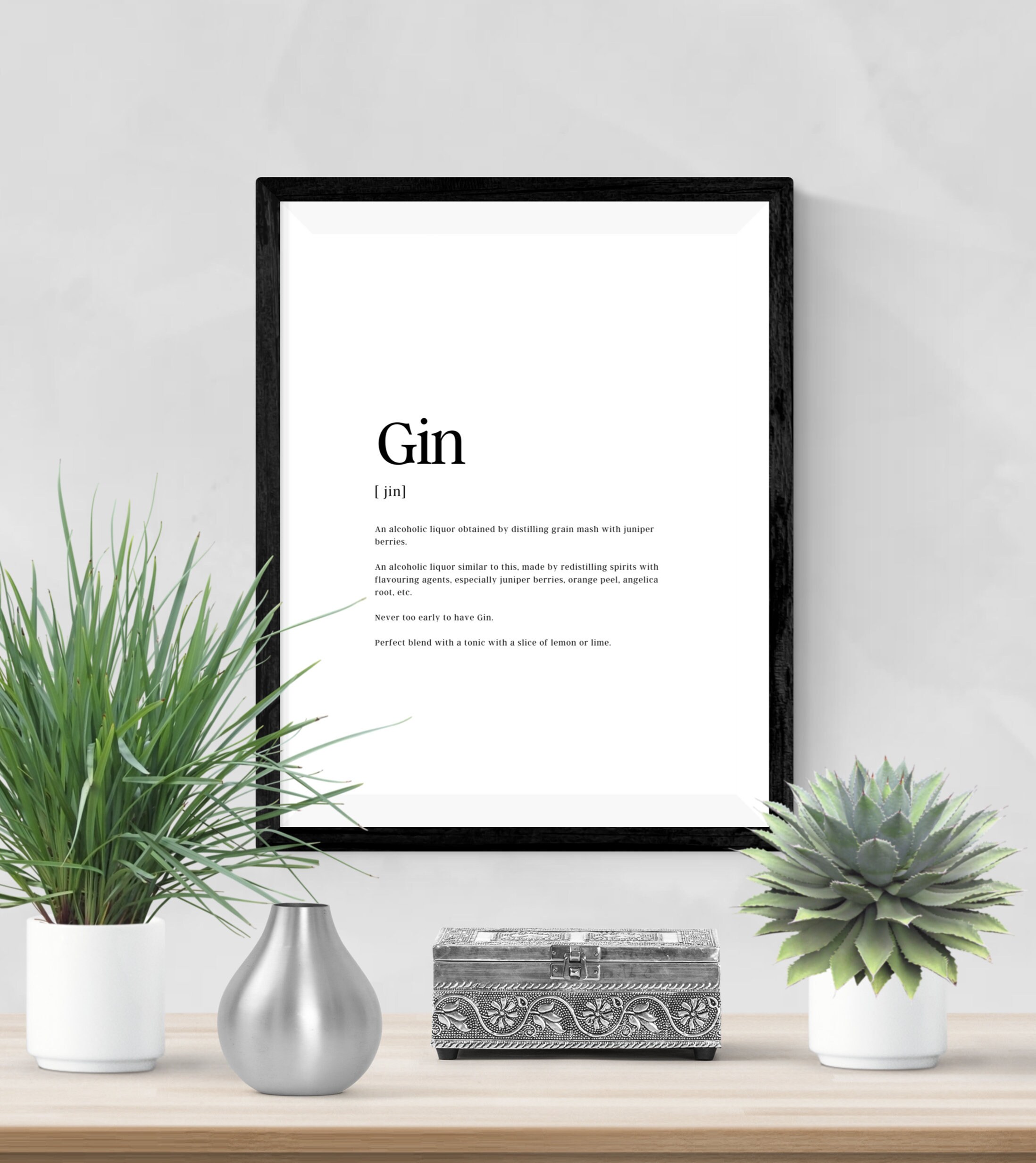 Personalised Gin Definitions Home Print Definition Art Etsy