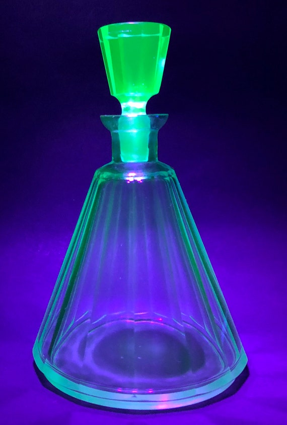 Verre à Bière Uranium Bohémien Unique - 0,3 L Verre Fluorescent Jaune Fait Main République Tchèque