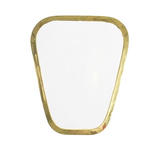 Gold Brass Wall Mirror, Handmade