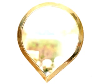 Moroccan mirror wall Handmade decor, Teardrop Handmade mirror, Wall Brass Mirror Set,Teardrop Mirror, Brass Boho Mirror ,Teardrop Wall Decor