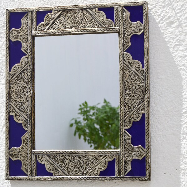 Miroir marocain en mosaïque, fait main