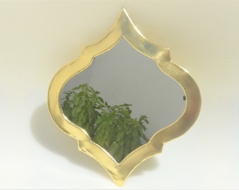 Golden Brass Mirror, Boho Mirror, Gilded Mirror