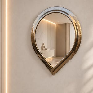 Moroccan  wall decor/ Wall Decorative Mirror/Teardrop Mirror/Handmade  Mirror/Hammered Mirror/Gift For Her