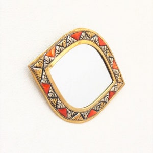 Golden wall mirror, Small Mirrors For Wall Decor, Small Wall Mirror, Small Decorative Mirror, Small Brass Mirror