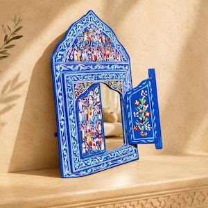 Hand Painted Mirror. Handmade image 2