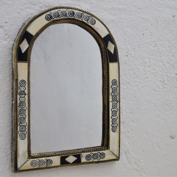 Moroccan Mirror, Wall Decorative Mirror, Mosaic Mirror, Bone Inlay Mirror