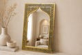 Moroccan Mirror, Brass wall mirror