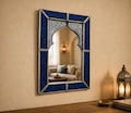 Moroccan Mirror, Moroccan Decor, Rectangle Mirror, Blue Mirror