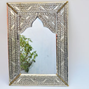 Moroccan Wall Mirror, rustic metal mirror, Moroccan boho mirror, MOROCCAN MIRROR WALL