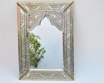 Moroccan Wall Mirror, rustic metal mirror, Moroccan boho mirror, MOROCCAN MIRROR WALL