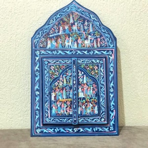 Hand Painted Mirror, Moroccan Mirror, wall decore