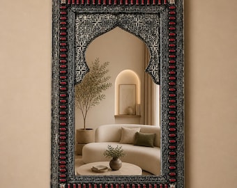 Moroccan Mirror, Wall Mirrors, Mirror Wall Decor, Wall Mirror Large, Arch Mirror