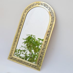 Golden Brass Mirror