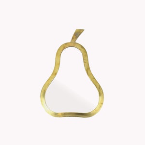 Pear wall Decoration, Golden Mirror, Pear Mirror, Moroccan Mirror, Brass Mirror, Pear Decor, Wall Brass mirror, Pear Wall Art, Wall Mirror,
