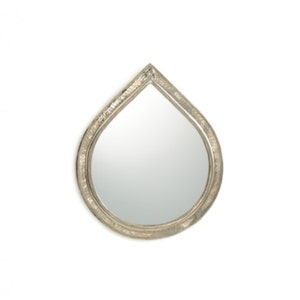 Marokkanische Wanddekoration / Wanddekorativer Spiegel / Teardrop-Spiegel / Handgemachter Spiegel / Gehämmerter Spiegel / Geschenk für Sie