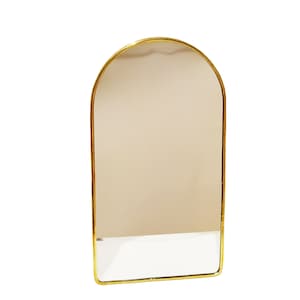 gold mirror arch, arch mirror gold, arch mirror bathroom, arch wall mirror, Large brass mirror, brass makeup mirror, Brass Arch Mirror