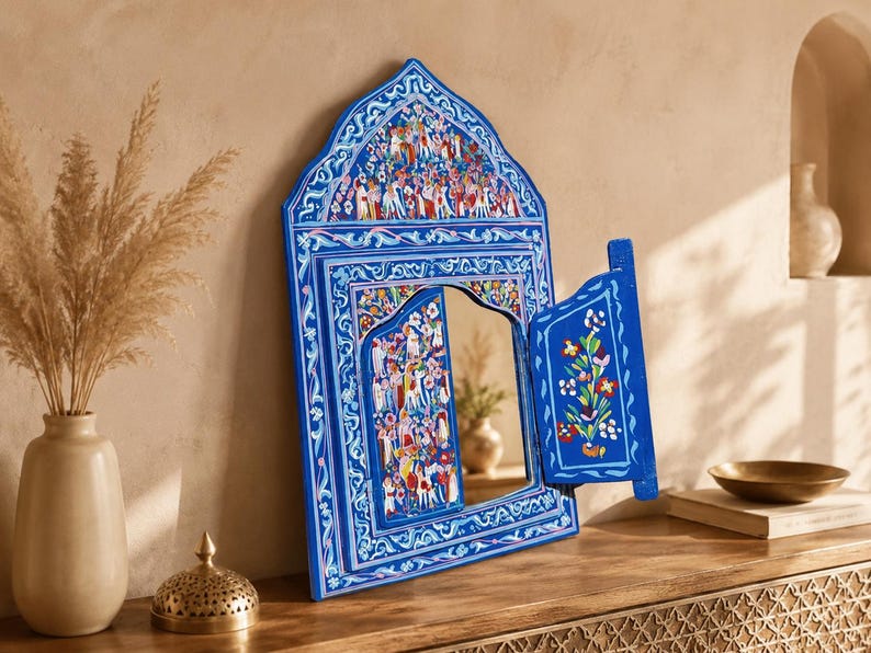 Hand Painted Mirror. Handmade image 5