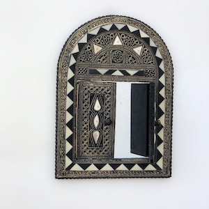 Moroccan Mirror, Rustic Window Mirror, Handmade, Mirror Art, Bone Inlay Mirror