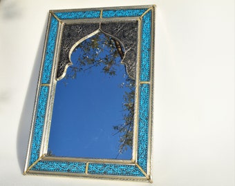 Moroccan wall decor, art deco mirror,handmade mirror,Moroccan art, Wall Decor,wood frame ,Wall Decorative Mirror,vanity mirror