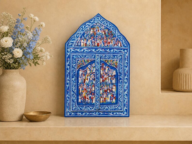 Hand Painted Mirror. Handmade image 3
