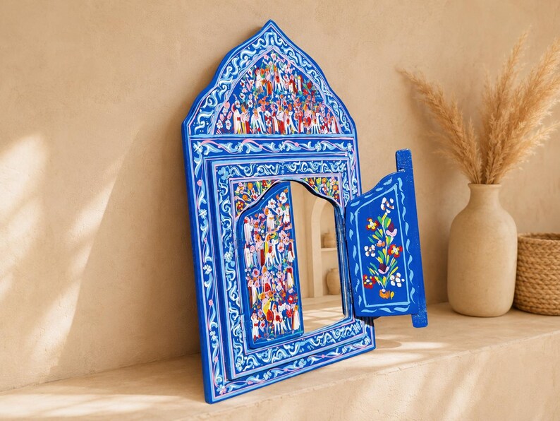 Hand Painted Mirror. Handmade image 6