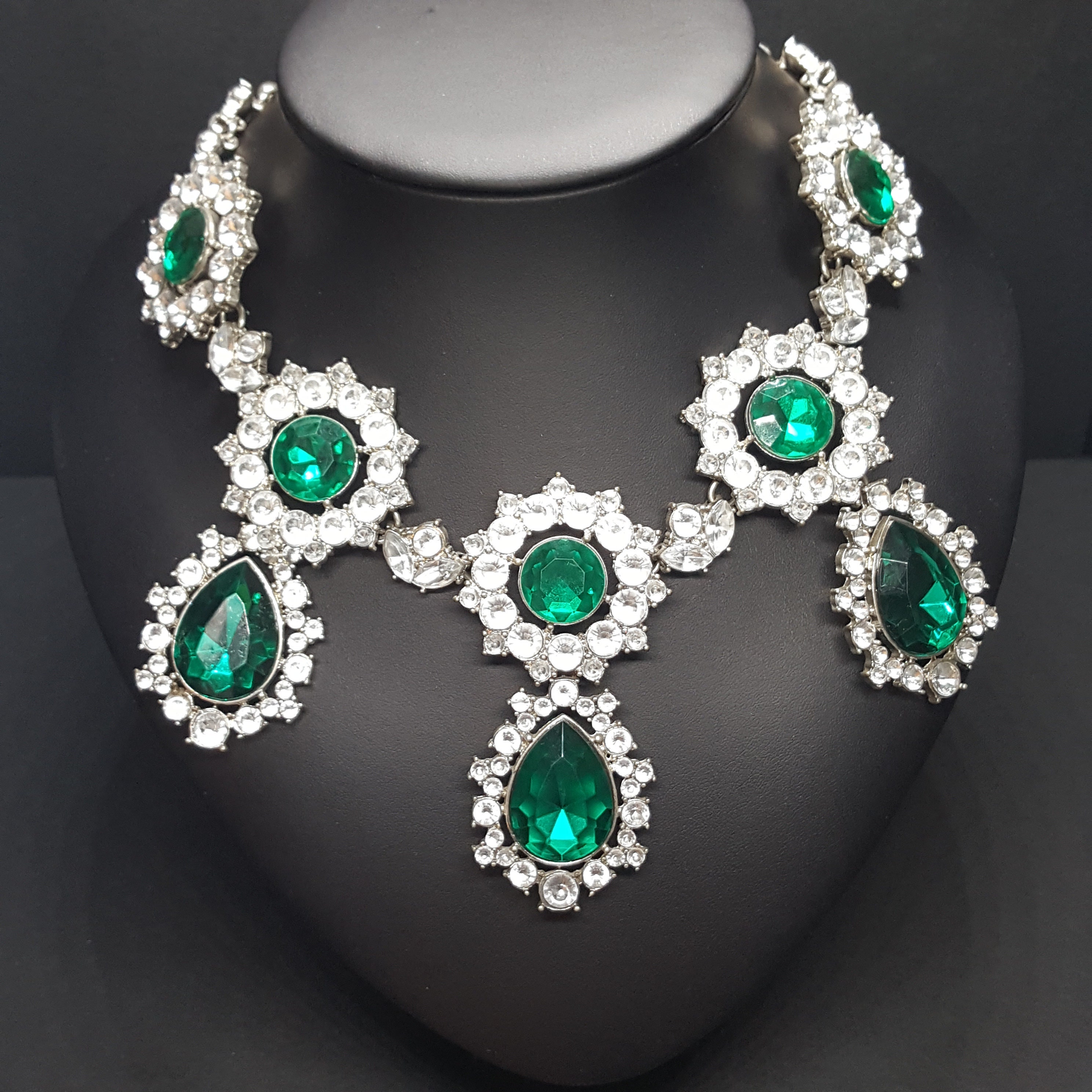 Emerald Necklace Grace Kelly of Monaco Necklace Glamour - Etsy
