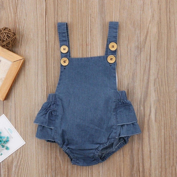girls jean romper