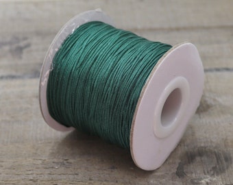 5 m Nylonband, Macraméband 0,8 mm emerald grün