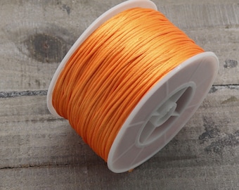 5m Nylonband, Satinband, Satinkordel 1,5 mm, orange