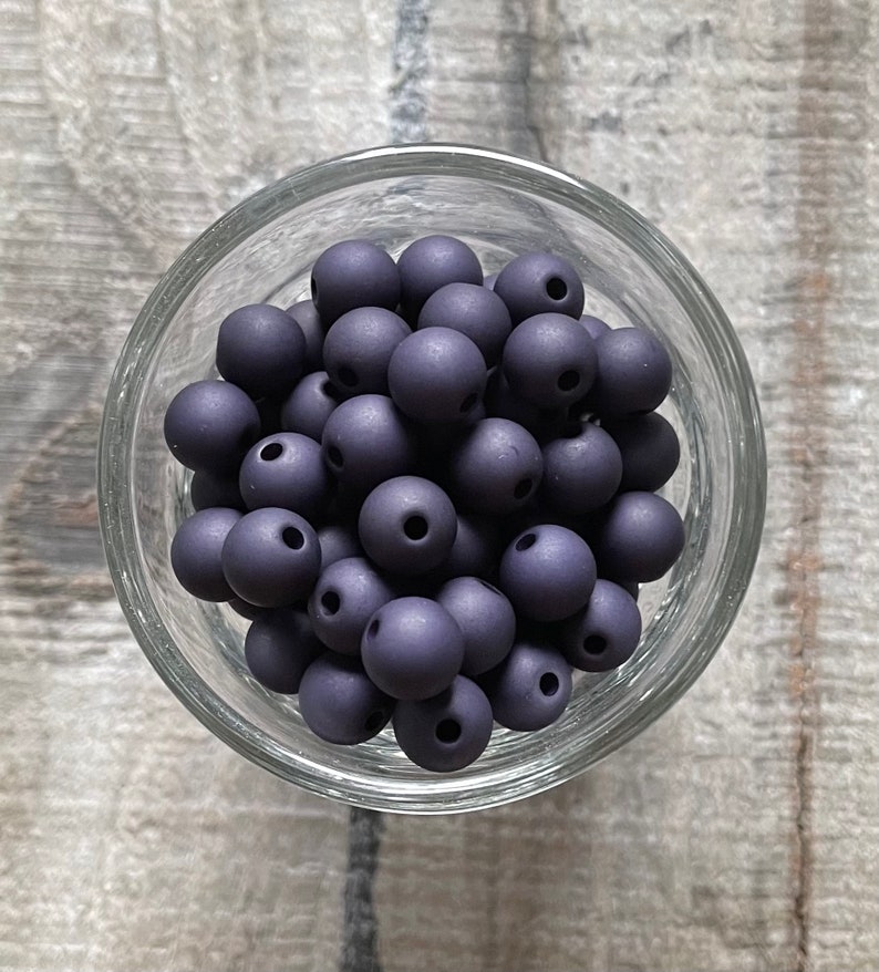 black blue 50 pieces 8 mm acrylic beads