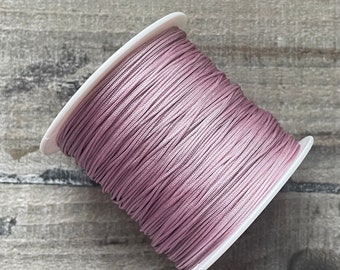 5 m Nylonband, Macraméband 0,8 mm Puder Rosa