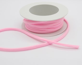 1m elastisches Spaghetti-Band, rosa, Ibiza-Band 5mm