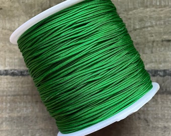 5 m Nylonband, Macraméband 0,8 mm grün