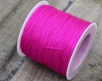 5 m Nylonband, Macraméband 0,8 mm pink lila