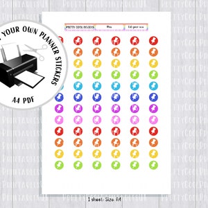 Pins Regenbogen druckbare Planer Aufkleber PDF drucken und schneiden