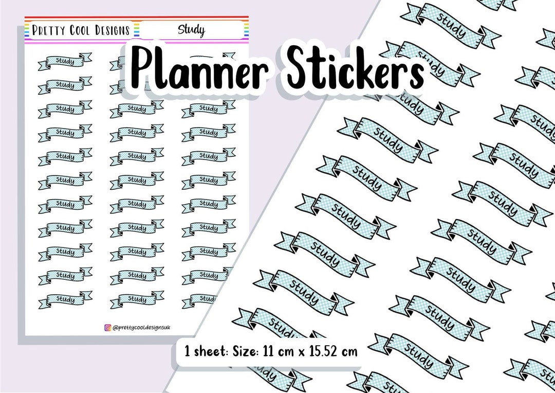 Study Tracker Sticker 33 Study Teacher Student Planner Stickers UK - 1 Sheet - Etsy UK