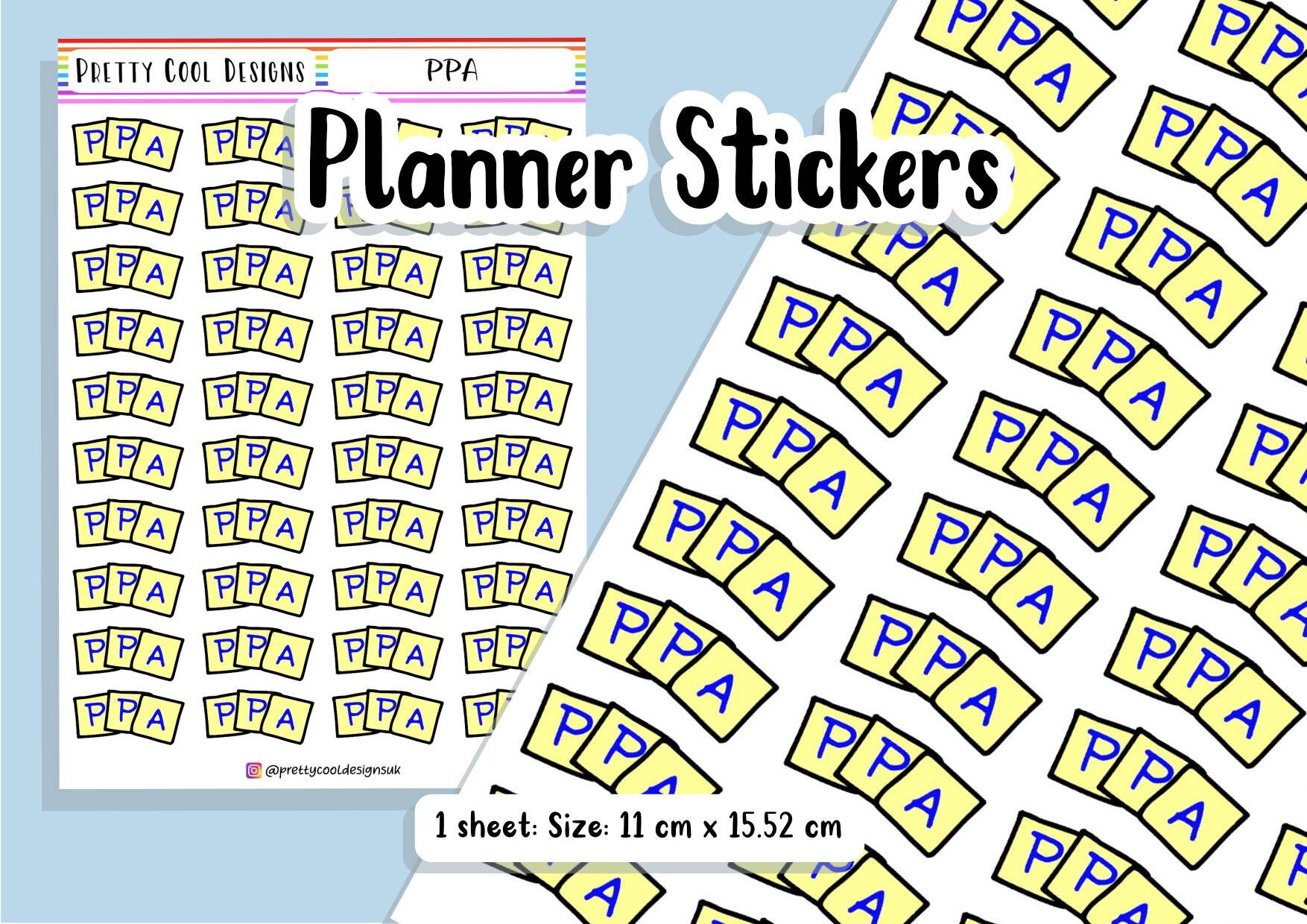 40 PPA Teacher Planner Stickers UK 1 Sheet Etsy UK