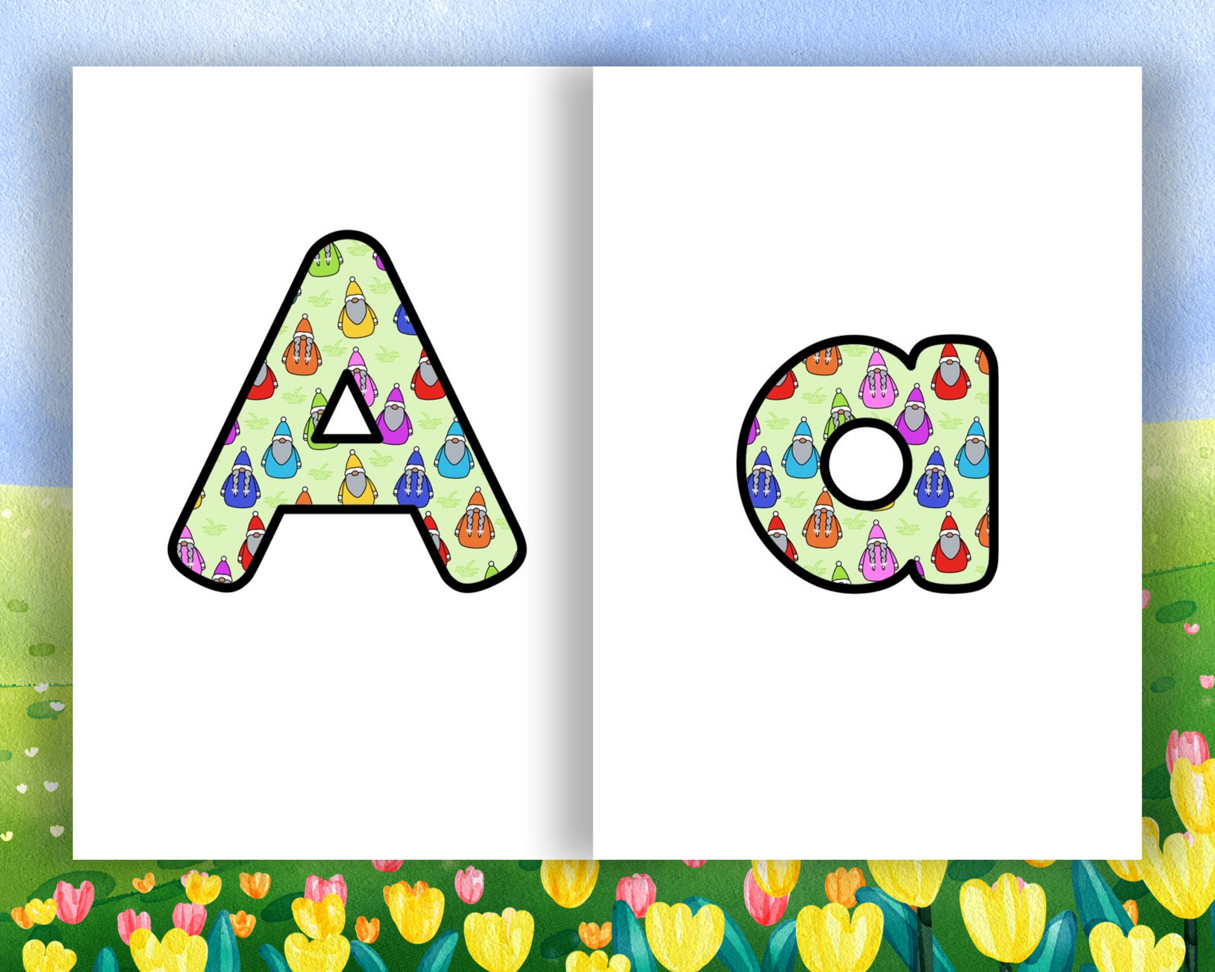 Spring Gonk Colour In Spring Gonk Gnome | Printable Display | Bulletin | Letters Numbers ...